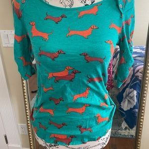 Anthropologie Dachshund Tee